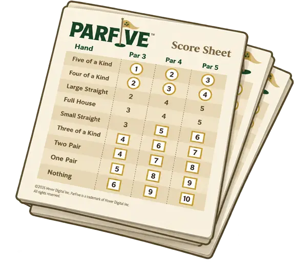Score Sheets included with ParFive