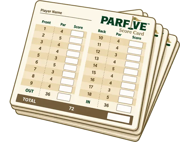Score Cards included with ParFive
